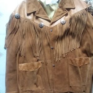 Schott Western Leather Jacket with Fringe